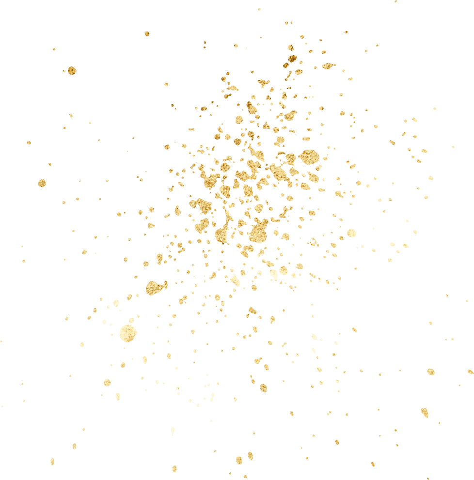 Dekorative, goldene Farbspritzer